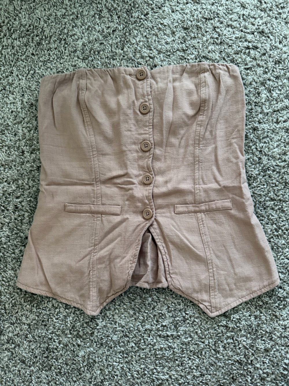 wild fable Strapless Button-Front Top
